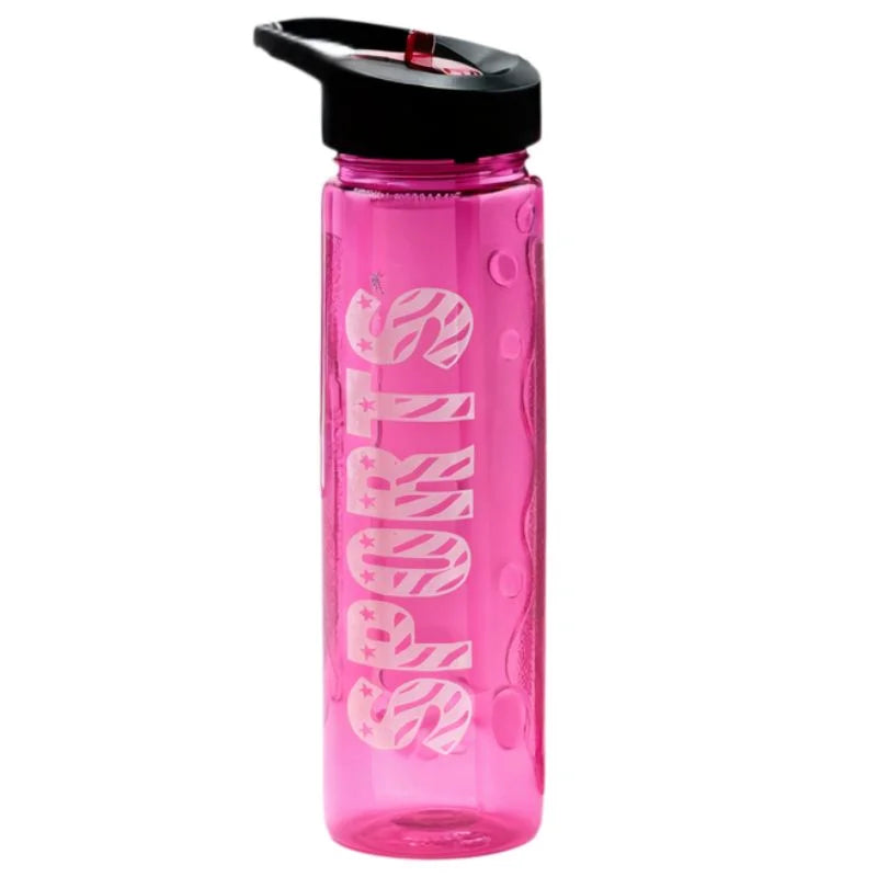Pink Sport Water Bottle 1000ml with Straw – Leakproof BPA-Free