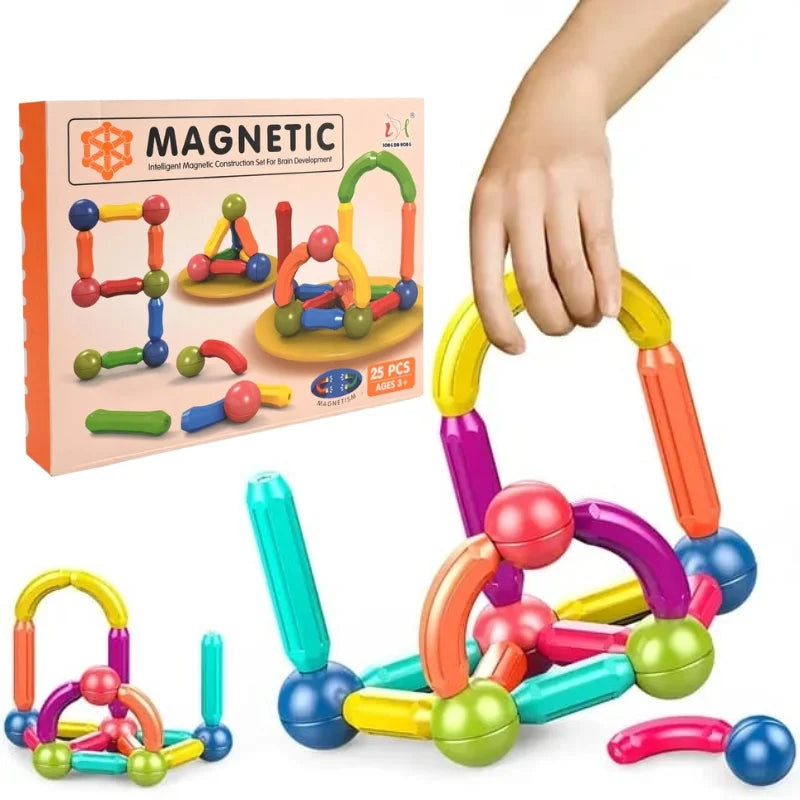 25 Pcs Magnetic Building Blocks Set – STEM Educational Toy for Kids