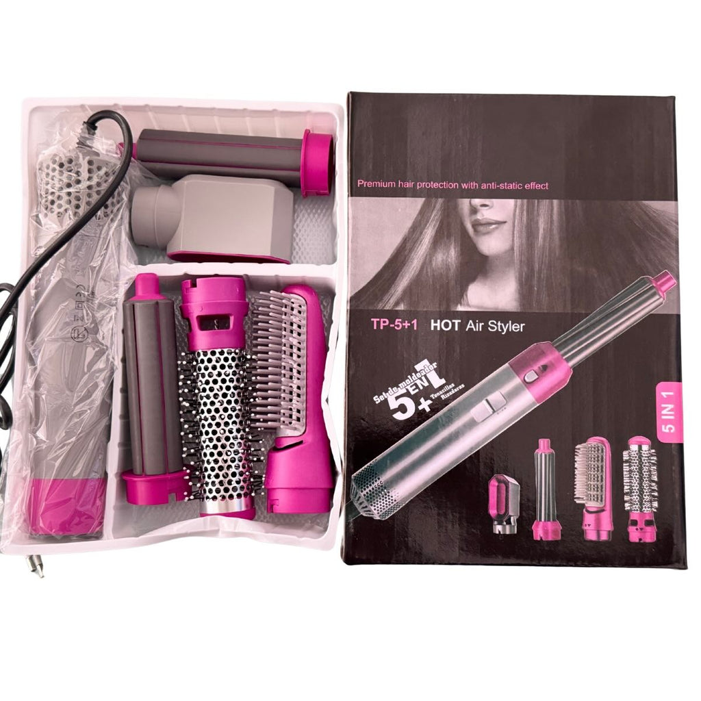 5-in-1 Electric Hair Dryer Brush Kit – Dry, Straighten, Curl & Volumize