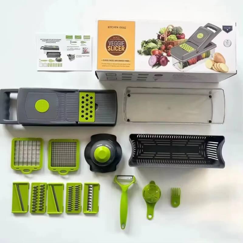 14-in-1 Mandoline Slicer & Vegetable Chopper – Multifunctional Food Cutter