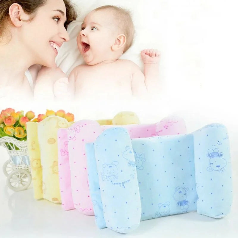 Soft Breathable Baby Pillow – Newborn Head Shaping Cushion for Flat Head Prevention
