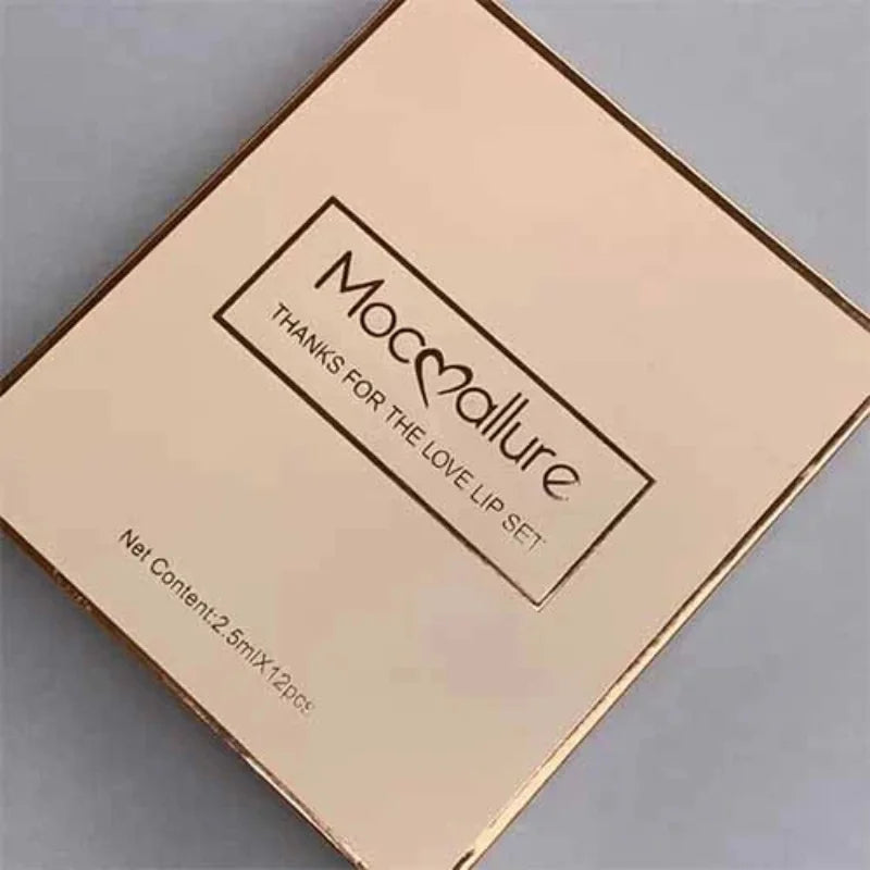 12 Pcs Mocallure Matte Liquid Lipstick Set – Waterproof, High Pigment