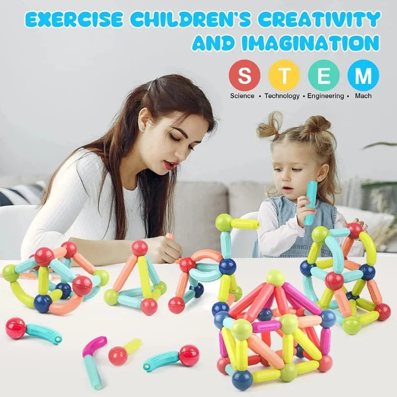 25 Pcs Magnetic Building Blocks Set – STEM Educational Toy for Kids