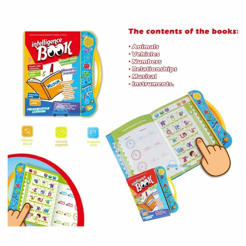 Intelligence Learning Book for Kids – Interactive Letters & Numbers
