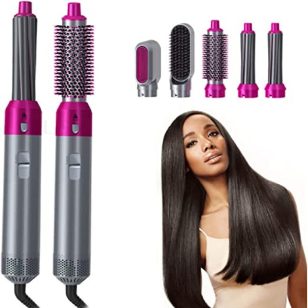 5-in-1 Electric Hair Dryer Brush Kit – Dry, Straighten, Curl & Volumize