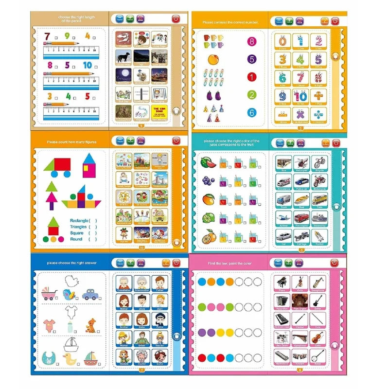 Intelligence Learning Book for Kids – Interactive Letters & Numbers
