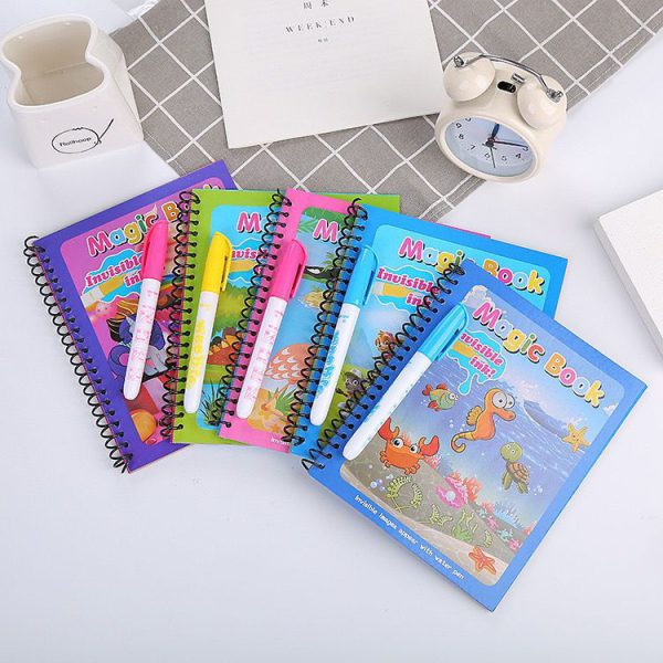 Magic Coloring Book with Water Pen – Reusable Mess-Free Kids Activity