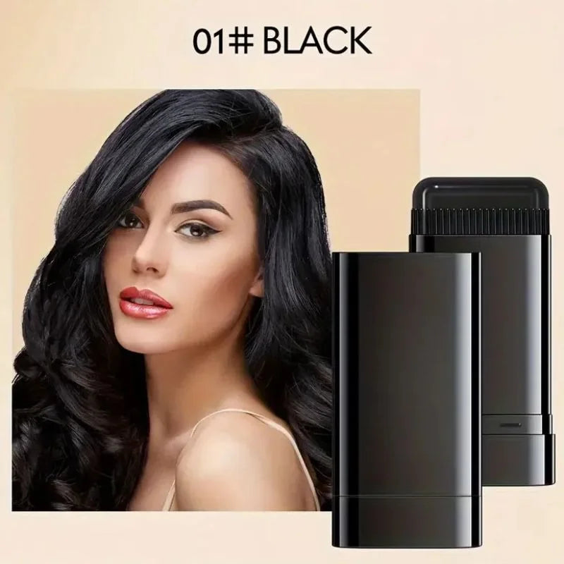 Black Temporary Hair Color Stick – Instant Gray Coverage Touch-Up Wand, 20g