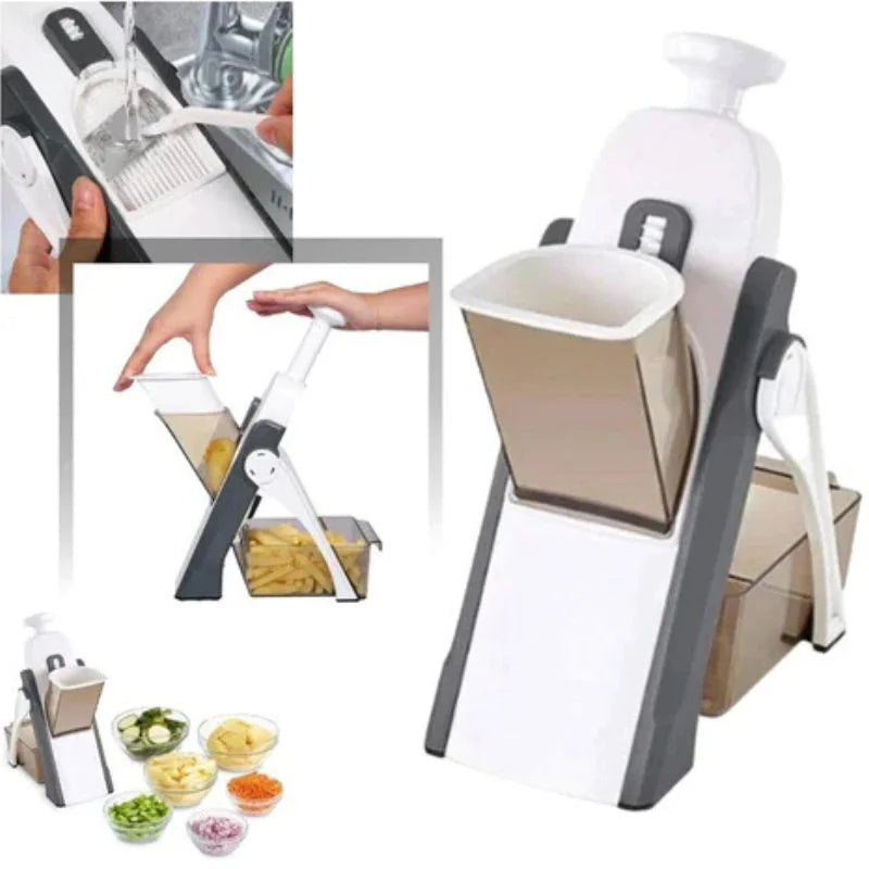 Brava Spring Vegetable Slicer Chopper – Manual Mandoline Cutter