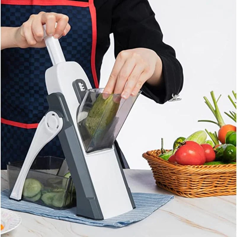 Brava Spring Vegetable Slicer Chopper – Manual Mandoline Cutter