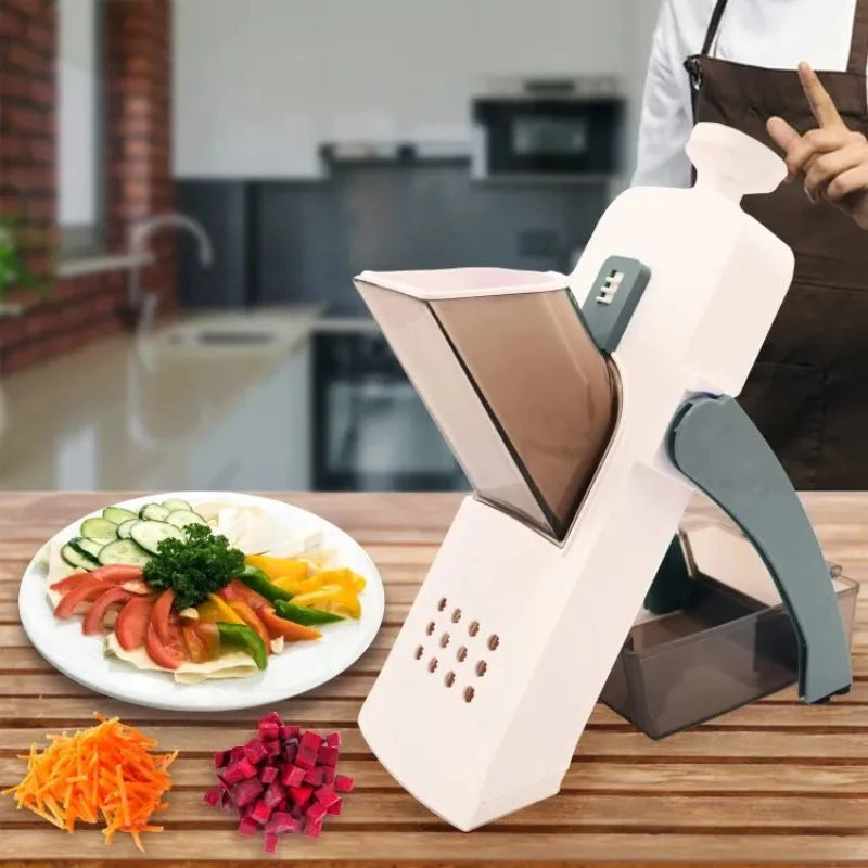 Brava Spring Vegetable Slicer Chopper – Manual Mandoline Cutter
