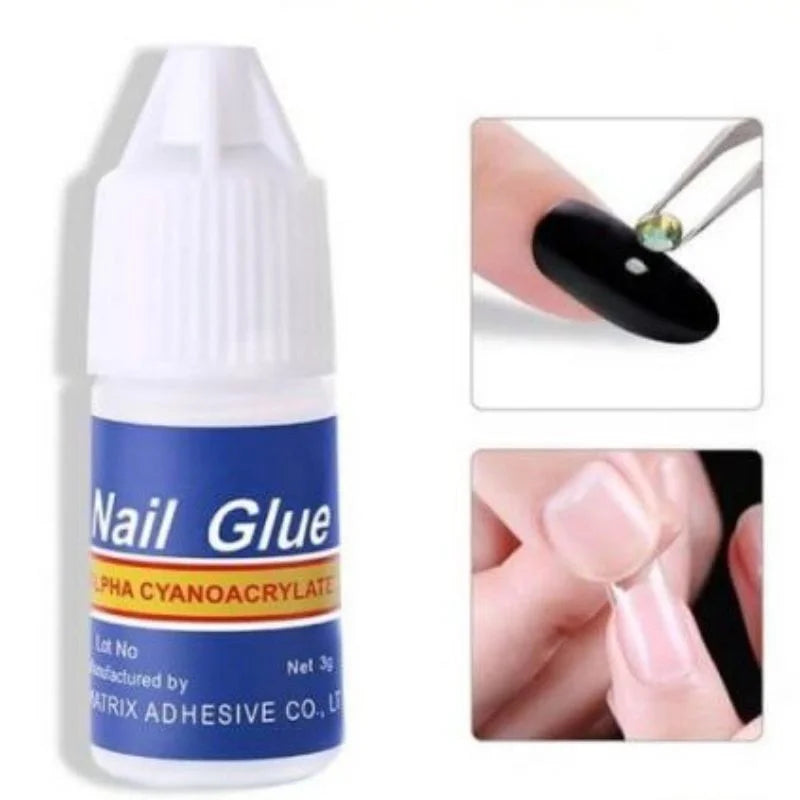 Multicolor Acrylic Artificial Nails Kit – 24 Shades, 576 Pcs with Glue