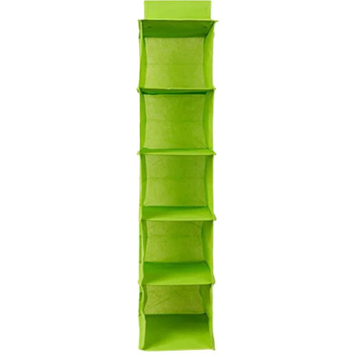 5 Shelf Clothes Hanging Organizer – Foldable Wardrobe Storage
