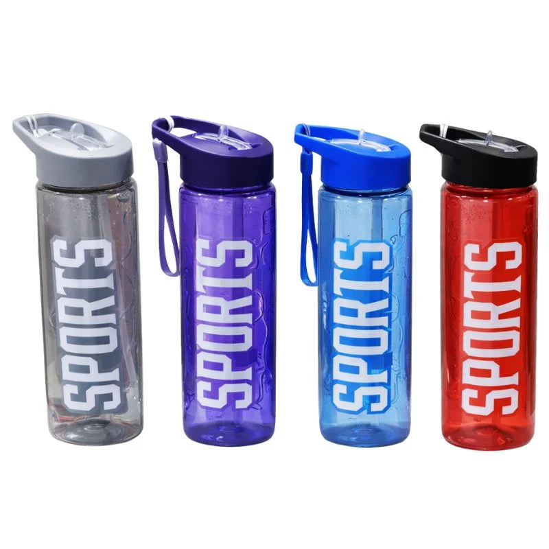 Pink Sport Water Bottle 1000ml with Straw – Leakproof BPA-Free