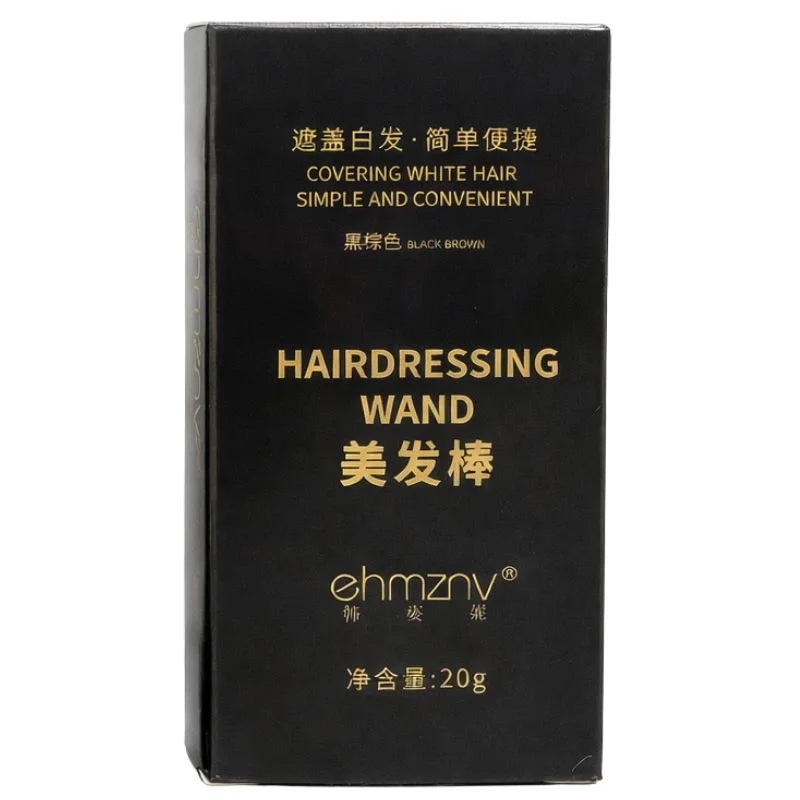 Brown Temporary Hair Color Stick – Instant Gray Coverage Touch-Up Wand, 20g