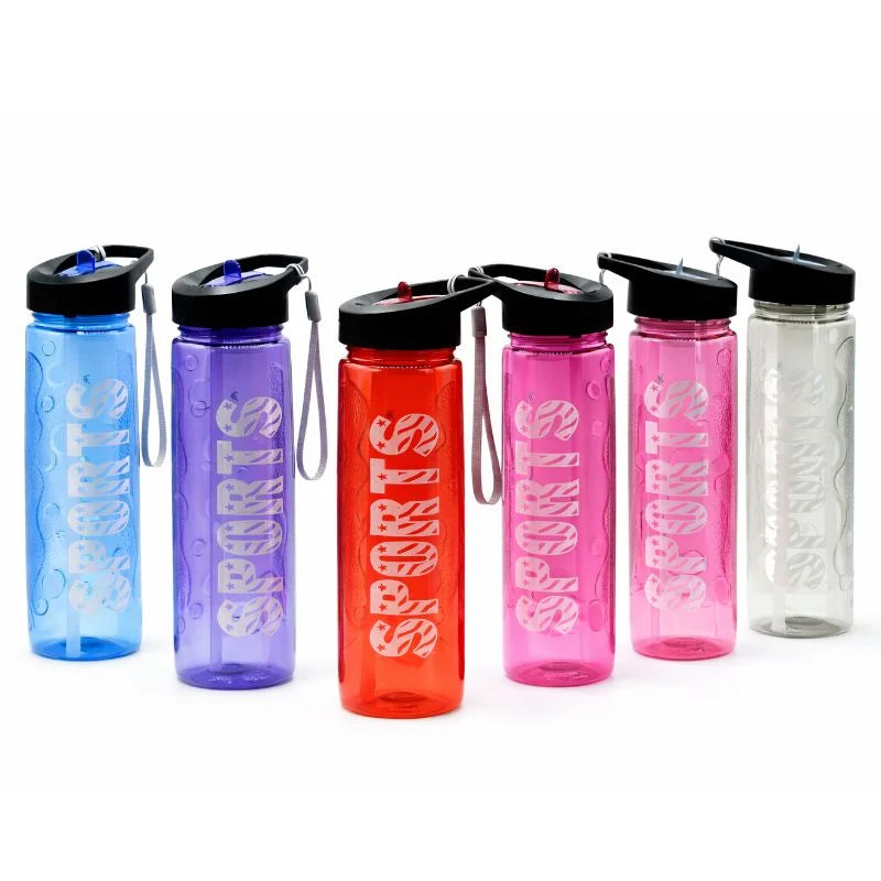 Pink Sport Water Bottle 1000ml with Straw – Leakproof BPA-Free