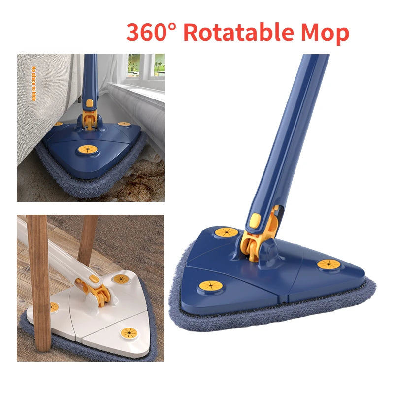 360° Triangle Mop – Rotatable Auto Squeeze Mop for Floors & Walls