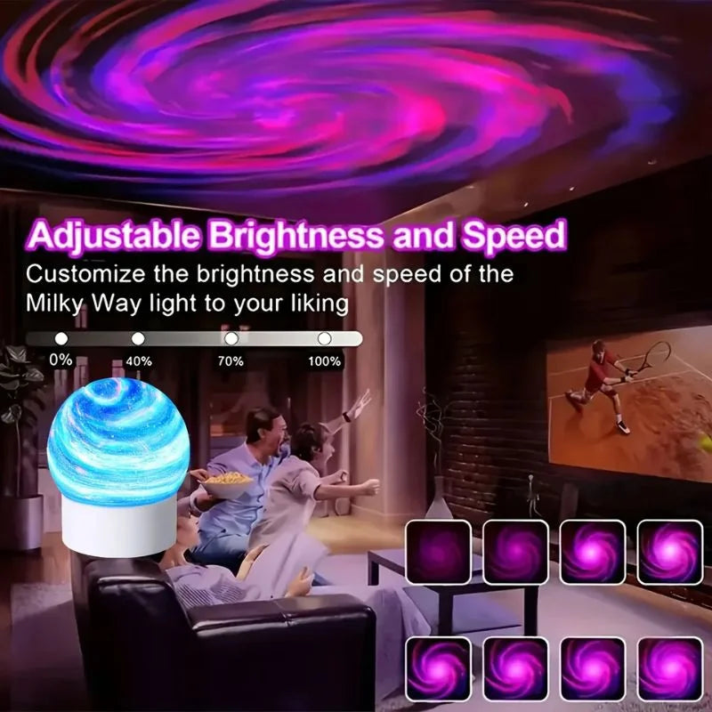 2-in-1 Ocean Wave & Aurora Night Light Projector – 16 Colors RGB Bedroom Mood Lamp