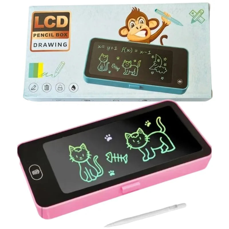 LCD Drawing Pen Case for Kids – Writing Tablet & Pencil Box