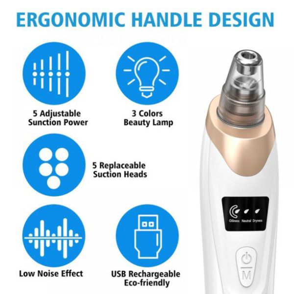 Blackhead Suction Remover – Portable Pore Cleaner with LED Display
