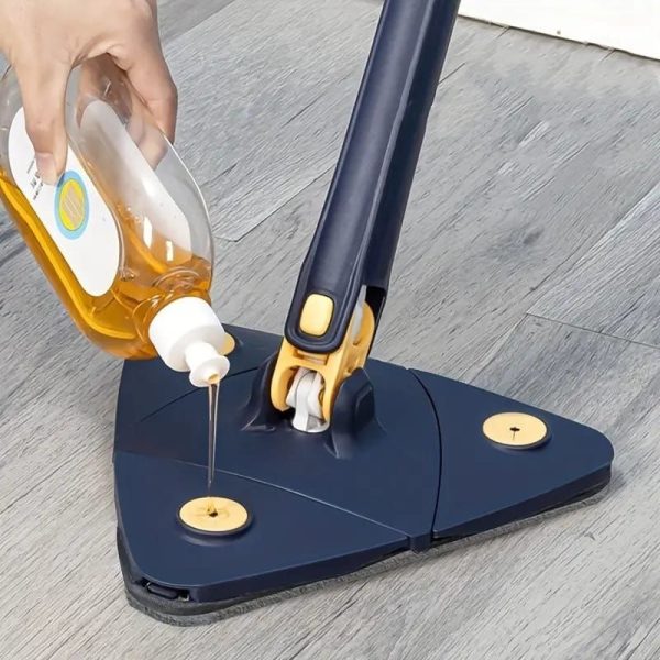 360° Triangle Mop – Rotatable Auto Squeeze Mop for Floors & Walls