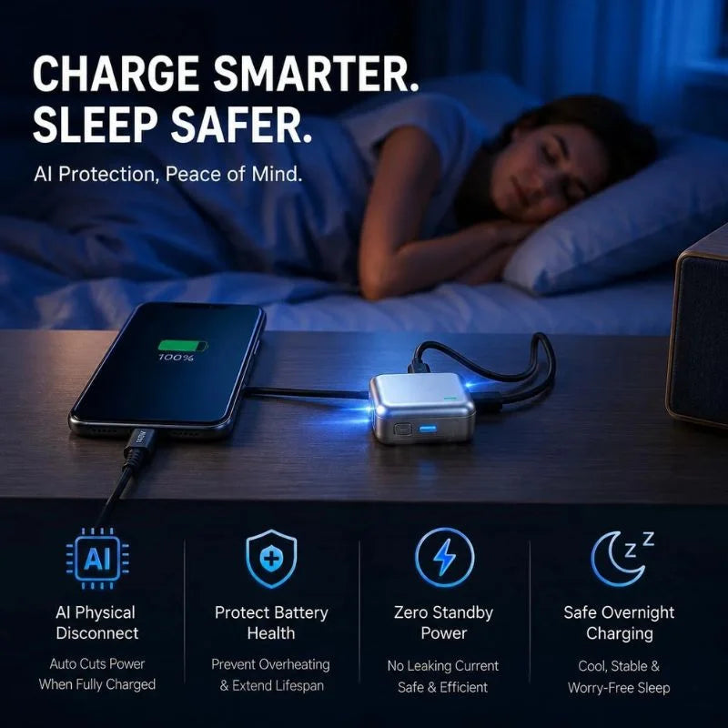 PopGuard Auto Charging Disconnector LX-007 – Smart Battery Protector, Type-C Fast Charging