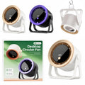 Desktop Circular Rechargeable Fan QL-02 – 360° Adjustable Quiet Cooling Fan for Home & Office